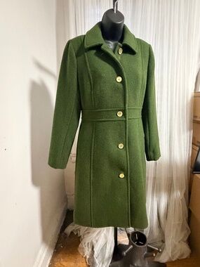J.Crew Lady Day Coat in a pine / olive green shade. Sz. 12
